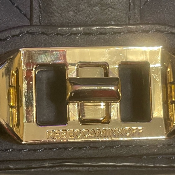 Rebecca Minkoff Navy Blue Quilted Leather Handbag - Picture 2 of 12